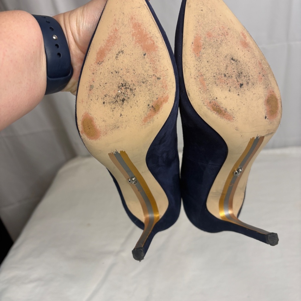 Sam Edelman Women's Hazel Pointed Toe High-Heel Pumps Shoes Suede Navy Size 6 - Picture 6 of 14